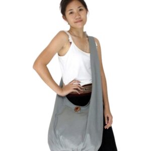 Gray Canvas Crossbody Bag CBB5