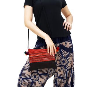 Mini Woven Bag Pom Strap MWP