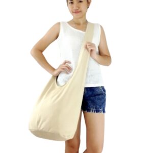 White Cotton Crossbody Bag